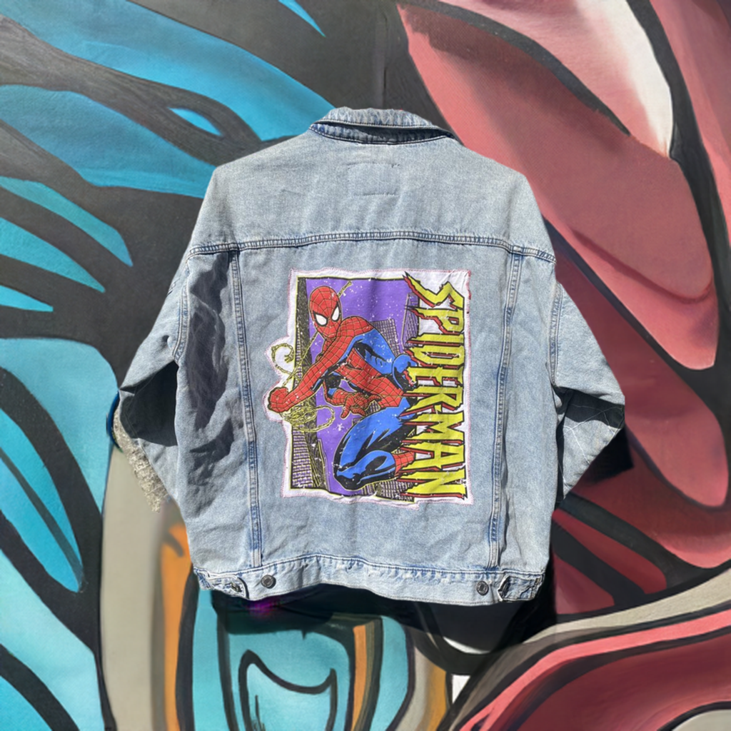 Men's Spider-Man Denim Jacket L